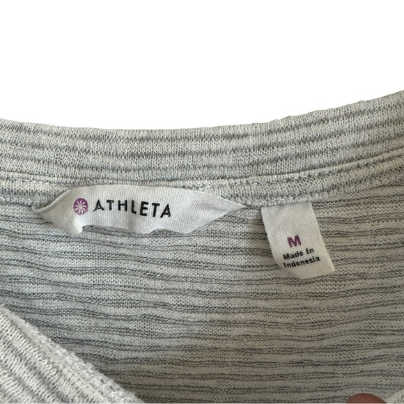 Athleta Stripe Breezy Crossback Tee, Size M - Picture 5 of 8